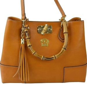 Pratesi Firenze handbag, one of a kind, brown leather, made in Italy